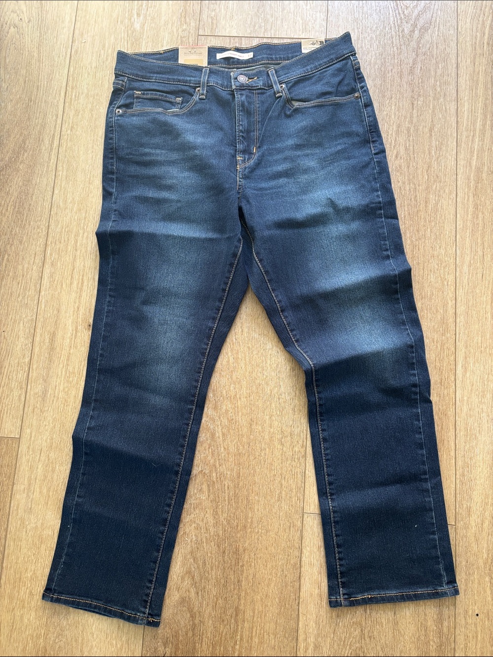 Levi's Dark Blue Classic Straight Ankle Jeans